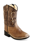 CLEARANCE Old West Boys Tan Leather Boot