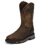 Justin Men's Driscoll ST Mahogany Work Boot