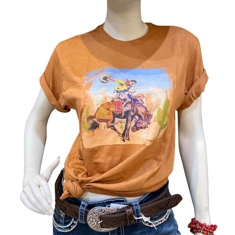 Bohemian Cowgirl Women's Cowboy Yellow T-Shirt