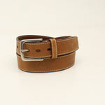 Ariat Men's 1-1/2" Embossed Logo Medium Brown Belt