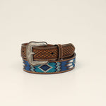 Ariat Men's Southwestern Embroidered Brown Belt
