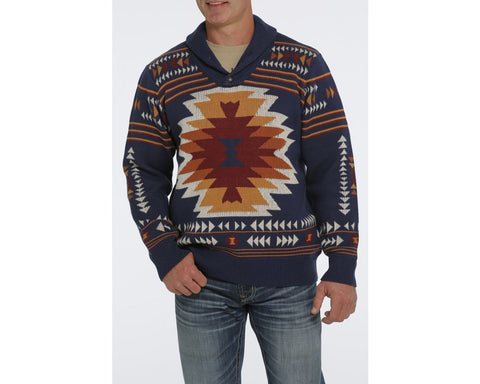 Cinch Men's Navy Pullover Sweater