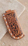 Ariat Tan Leather Floral Embossed Knife Sheath