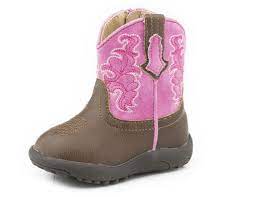 Roper Infant Girls Brown/Pink Boots