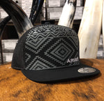 Ariat Men's Aztec Design Black Cap