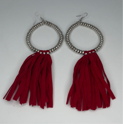 Trend Lab Women's Earrings Ring/w Tassel 13-3551RRD