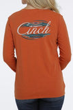 Cinch Women's Copper Long Sleeve T-Shirt
