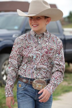 Cinch Boys Paisley Multicolor Shirt