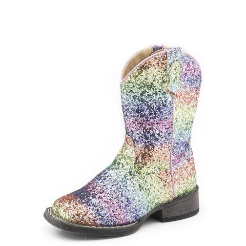 Roper Toddler Girls Rainbow Glitter Boots