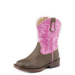 Roper Toddler Girls Brown/Pink Boots