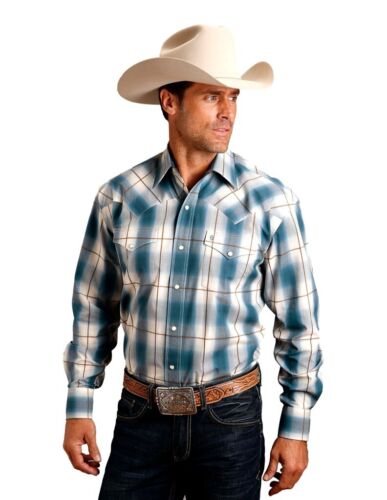 Stetson Men's Steel Ombre Plaid Shirt – Corral Western Wear